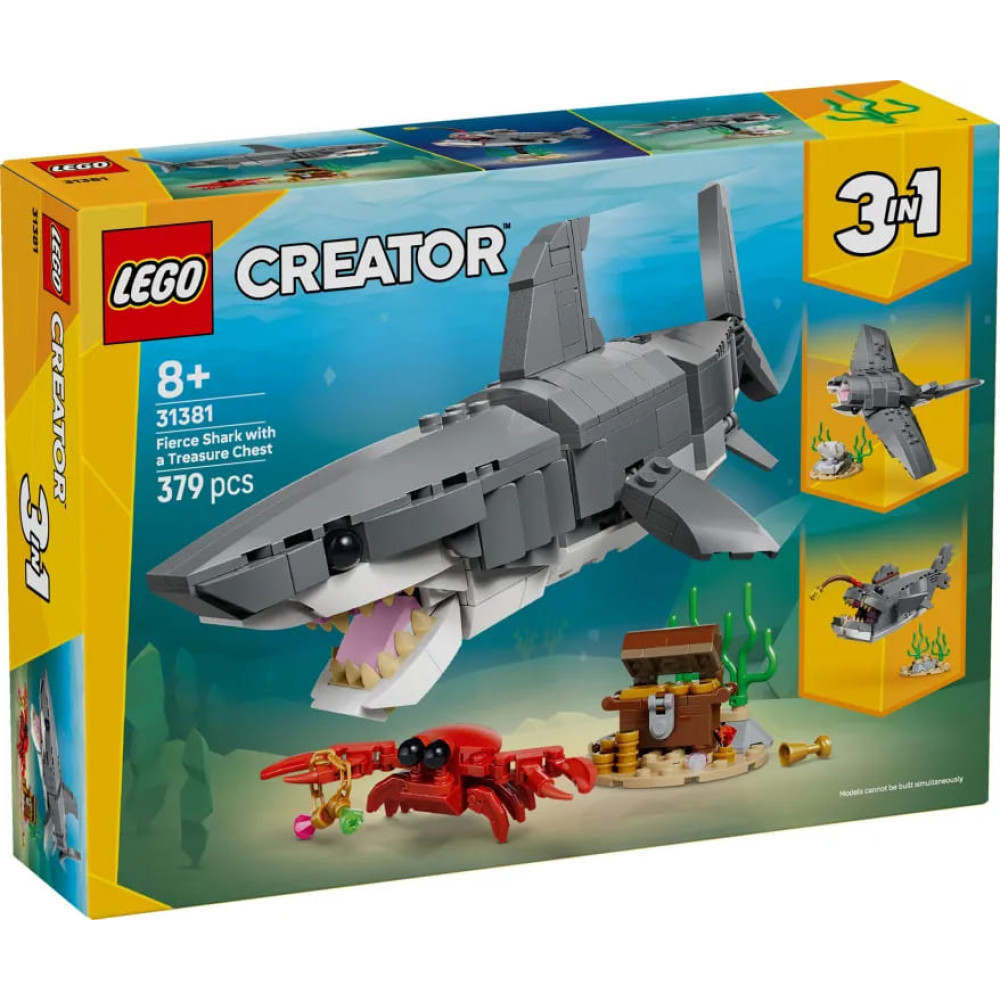 LEGO Creator 3in1 Fierce Shark With A Treasure Chest (31381)