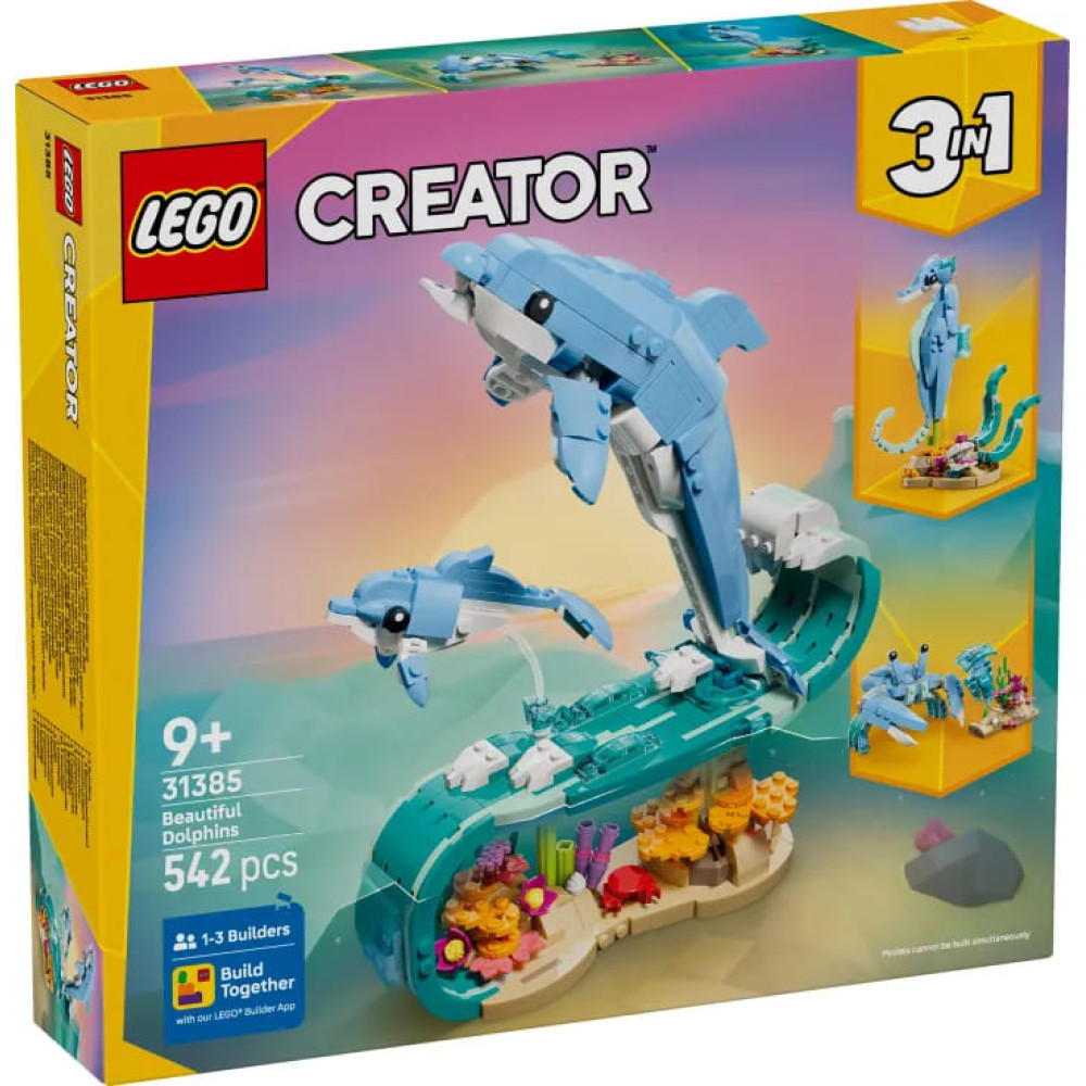 LEGO Creator 3in1 Sea Animals: Beautiful Dolphins (31385)