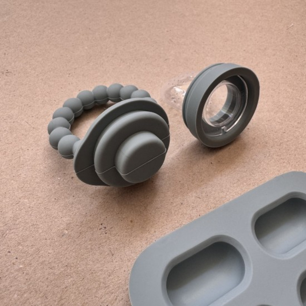 Nok Nok Πιπίλα Φαγητού Σιλικόνης (Smoke Blue)