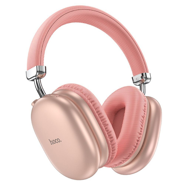 Hoco W35 MAX Ασύρματα/Ενσύρματα Over Ear Ακουστικά (Ροζ)