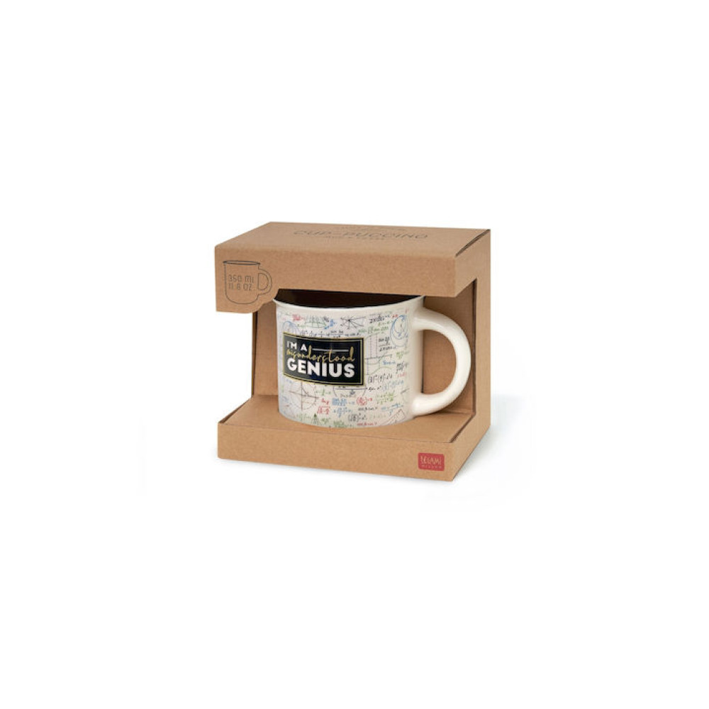 Legami Κούπα "Genius" Porcelain Mug - Cup-Puccino 350 ml (Λευκό)