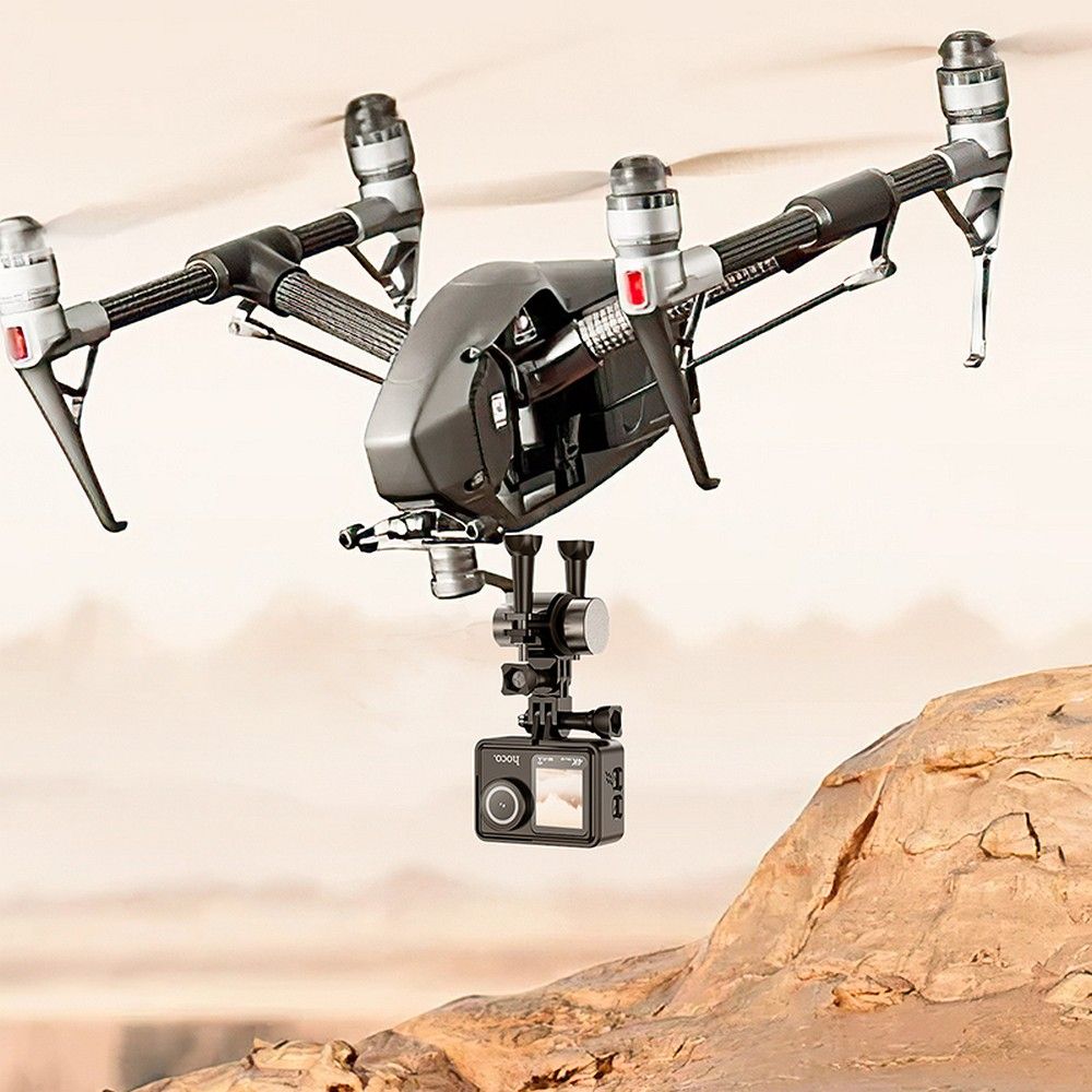 Hoco DV101 Action Camera με διπλή οθόνη 1,3" + 2" 4K/30fps (Μαύρο)