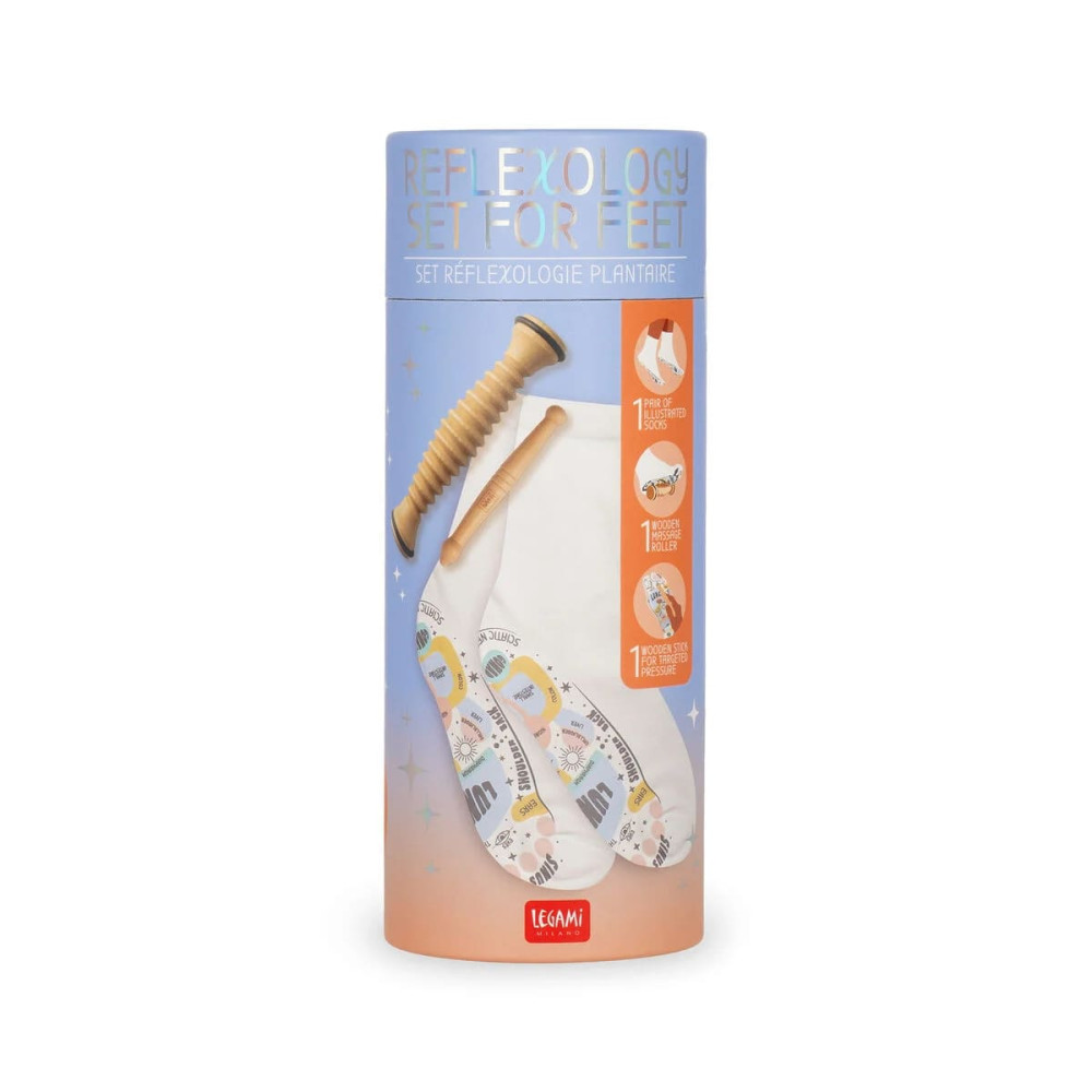 Legami Foot Reflexology Set - Σετ Κάλτσες Και Roller Για Μασάζ Ποδιών