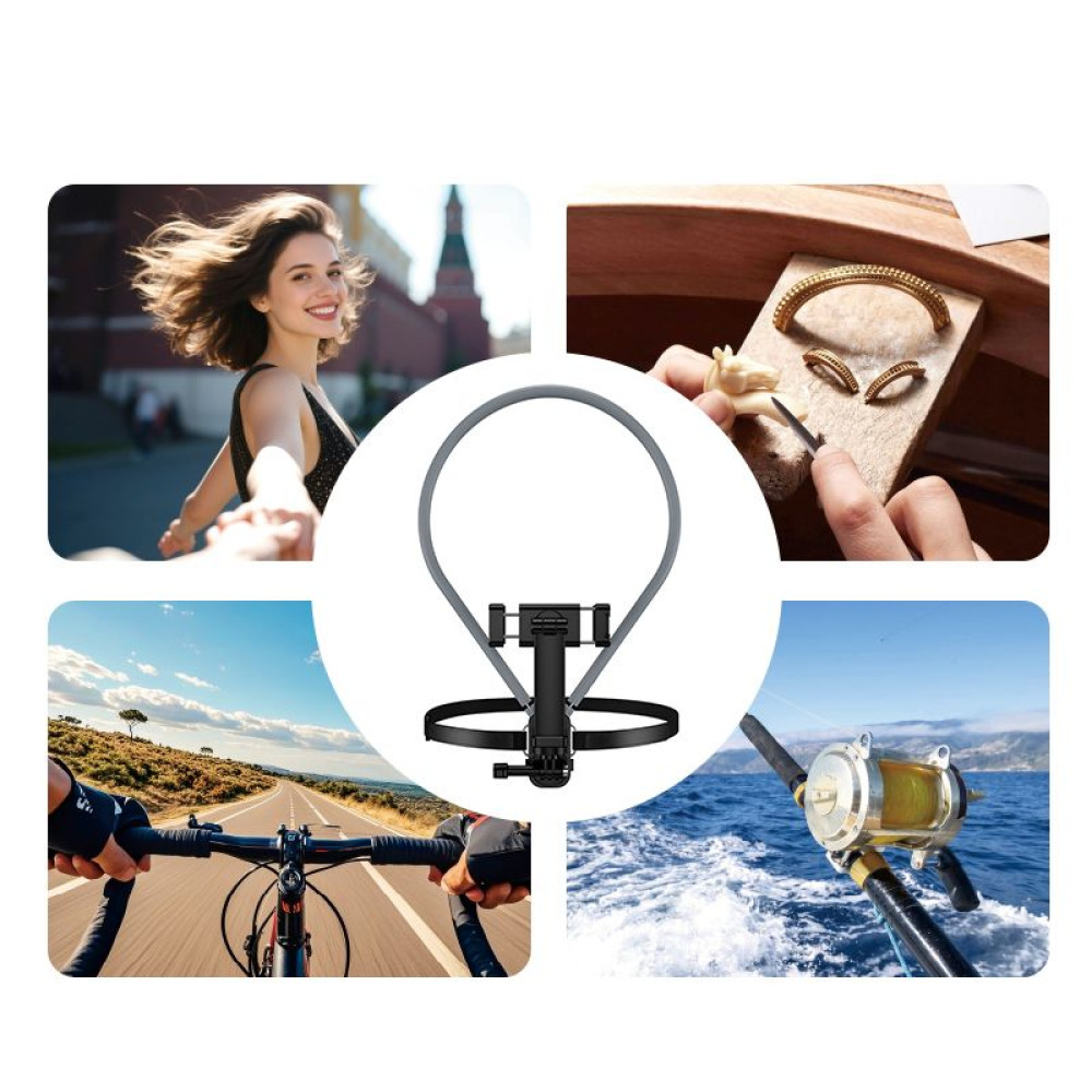 Hoco K30 Neck Holder - Βάση Λαιμού (Black Gray)