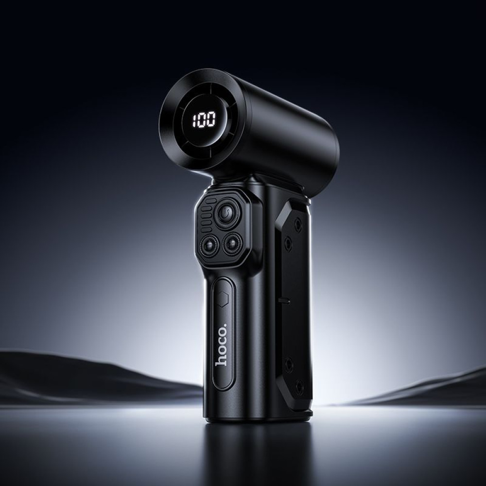 Hoco HX68 130000 RPM Ultra-High Speed Επαναφορτιζόμενο Ανεμιστηράκι Χειρός (Μαύρο)