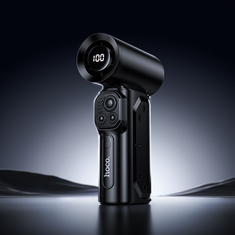 Hoco HX68 130000 RPM Ultra-High Speed Επαναφορτιζόμενο Ανεμιστηράκι Χειρός (Μαύρο)