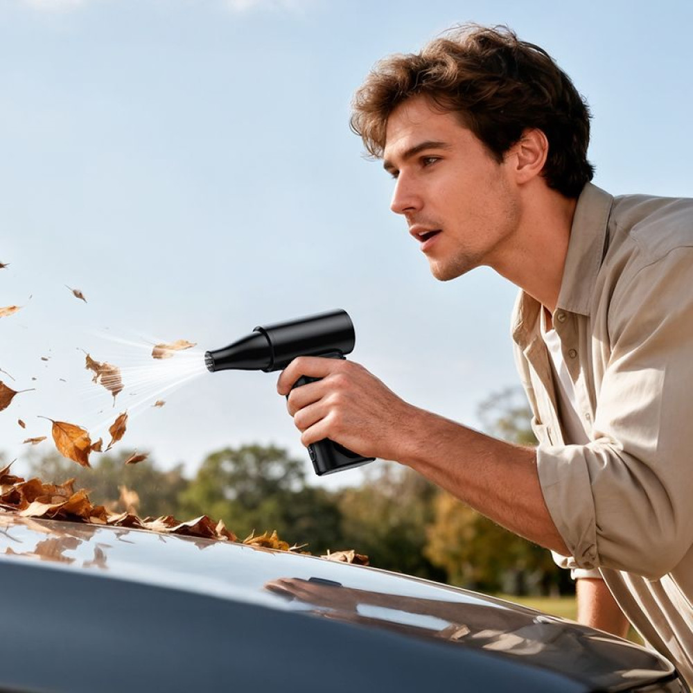 Hoco HX68 130000 RPM Ultra-High Speed Επαναφορτιζόμενο Ανεμιστηράκι Χειρός (Μαύρο)