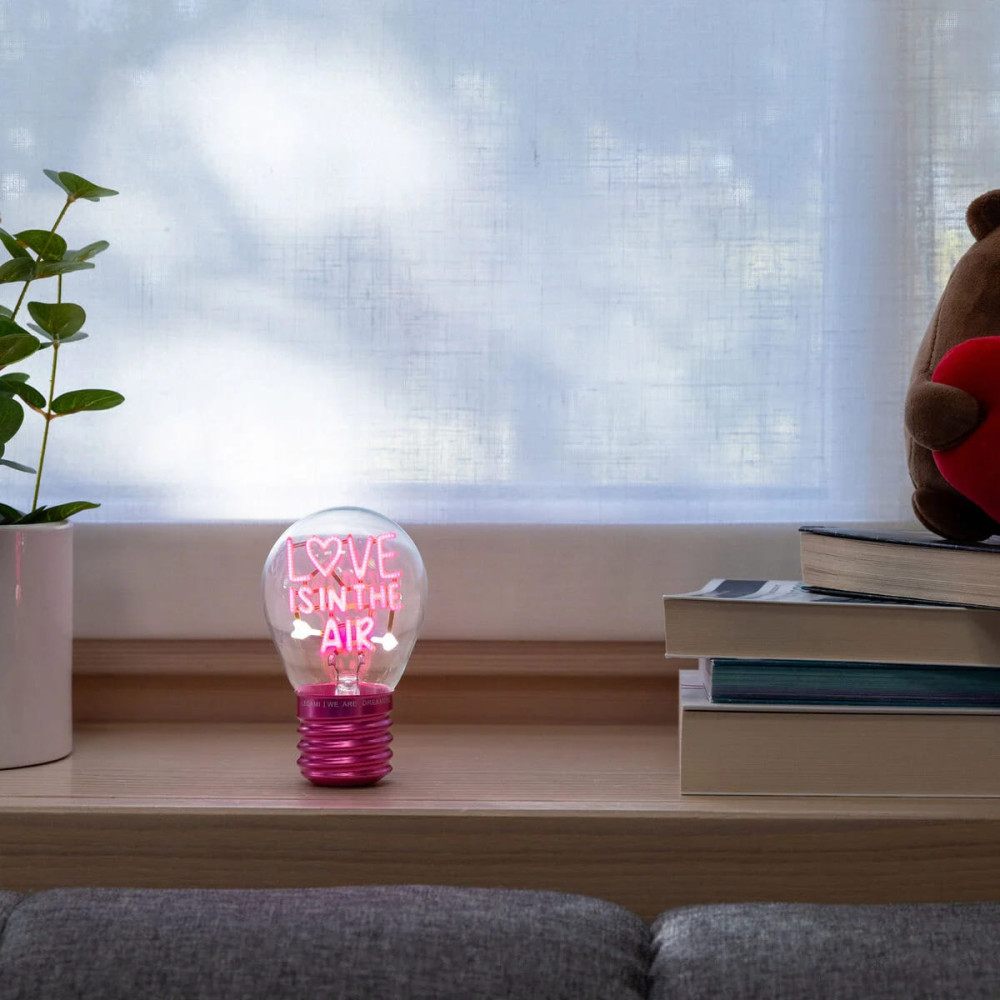 Legami φωτιστικό σε σχήμα λαμπτήρα Lightbulb-Shaped Table Lamp - Love is in the Air