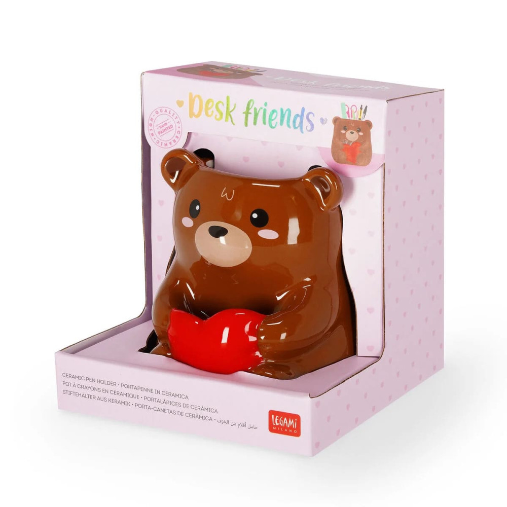Legami Desk Friends Κεραμική Μολυβοθήκη Κουτί Αποθήκευσης - Teddy Bear