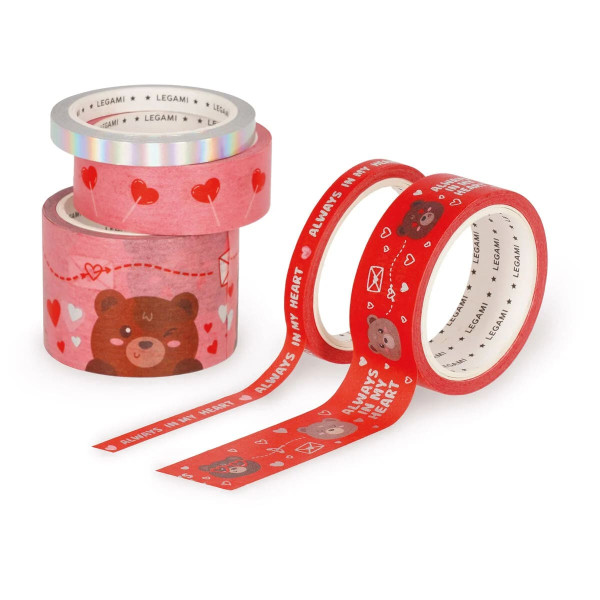 Legami Σετ 5 Αυτοκόλλητων Ταινιών Teddy Bear Paper Sticky Tapes