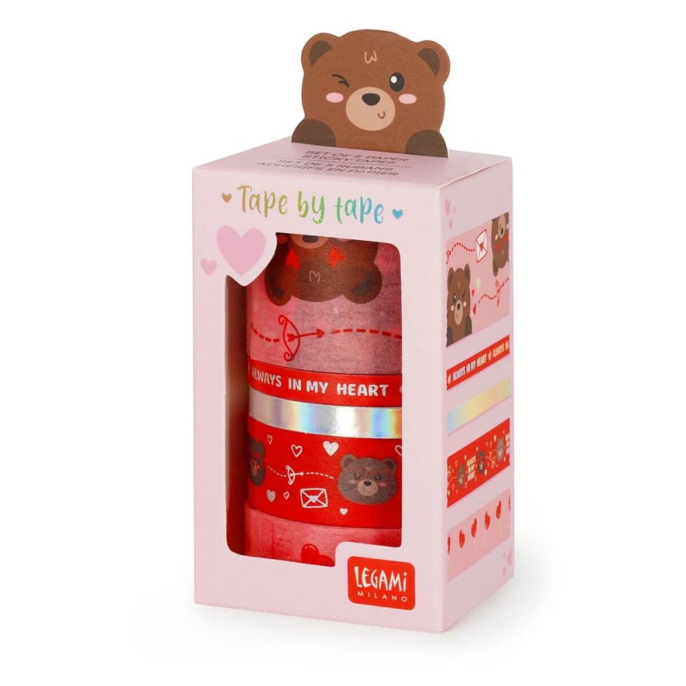 Legami Σετ 5 Αυτοκόλλητων Ταινιών Teddy Bear Paper Sticky Tapes