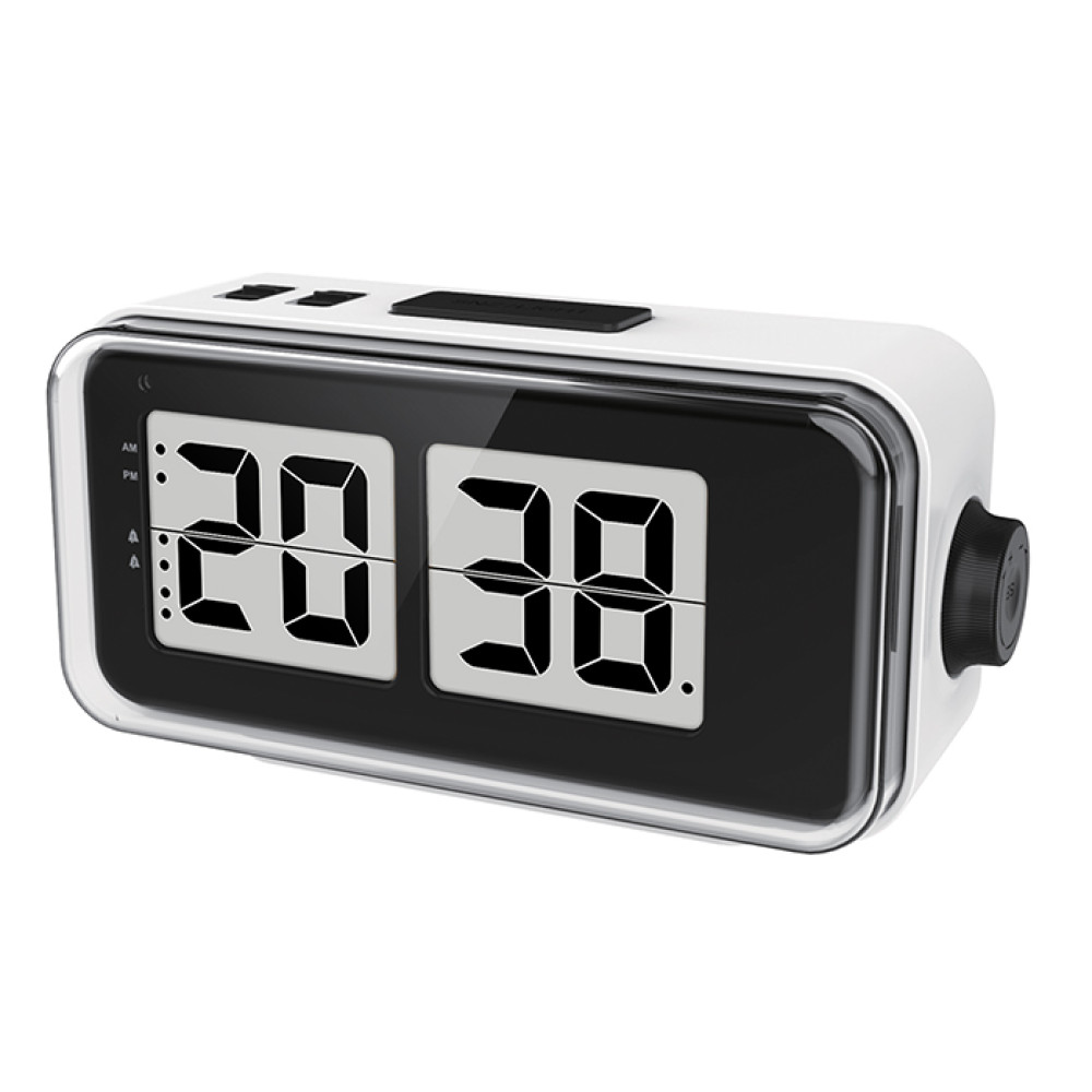 Life Desk Flip Επιτραπέζιο ψηφιακό ρολόι / ξυπνητήρι με οθόνη LCD και retro flip design