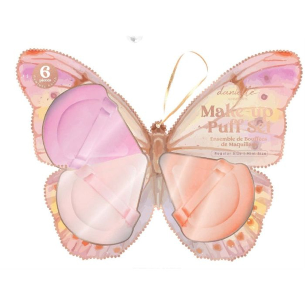 Σετ με 3 Powder Puff Σφουγγαράκια Μακιγιάζ - Butterfly - By Upper Canada