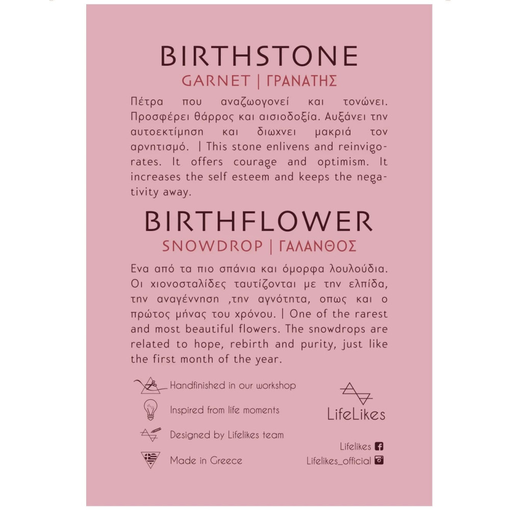 LifeLikes Δαχτυλίδι Birthstone January