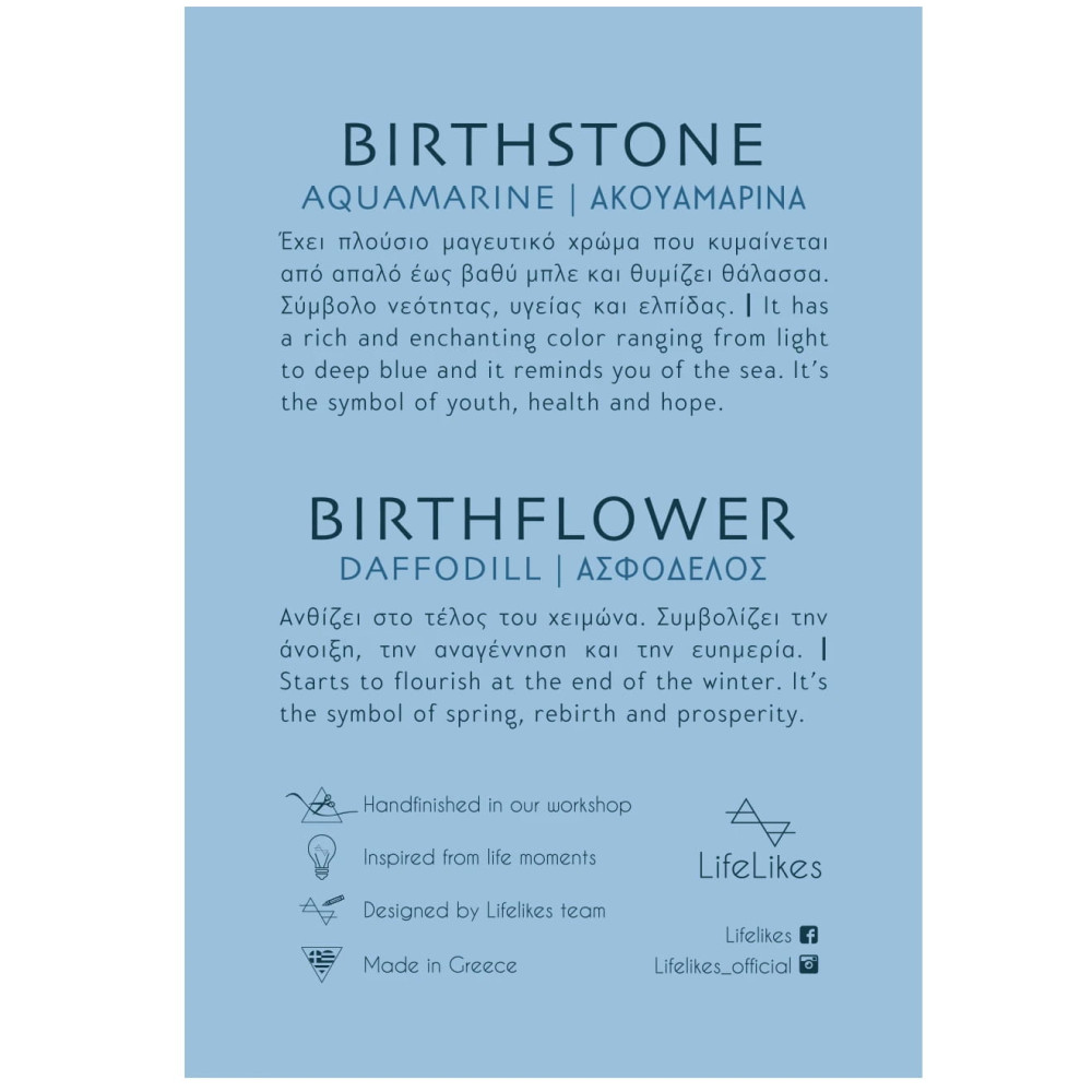 LifeLikes Δαχτυλίδι Birthstone March