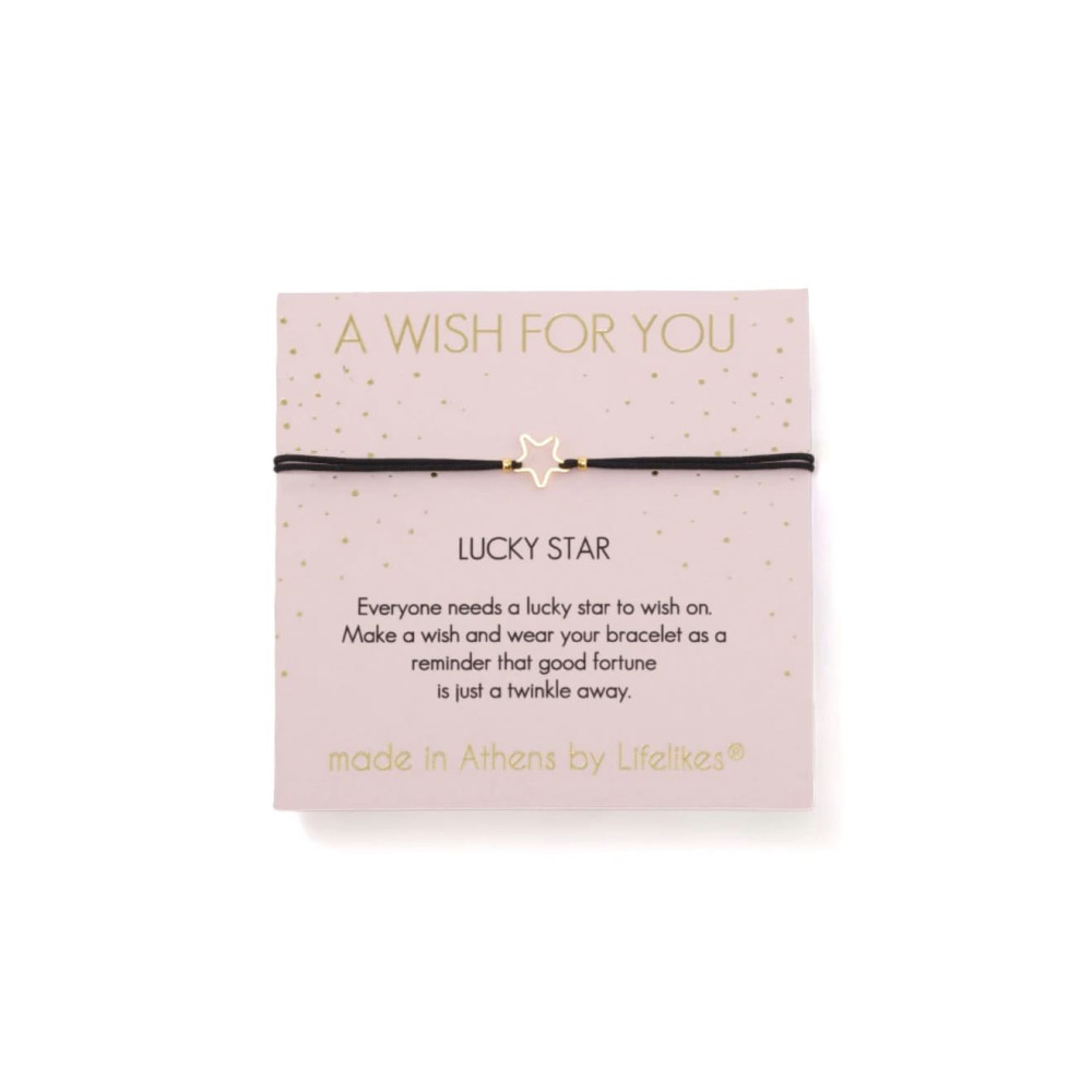 LifeLikes Βραχιόλι Ευχούλα Lucky Star (Χρυσό)