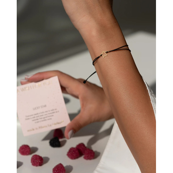 LifeLikes Βραχιόλι Ευχούλα Lucky Star (Χρυσό)