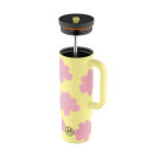 24Bottles Straw Cup Ανοξείδωτο Ποτήρι Θερμός με Καλαμάκι 0.80lt (Yellow Daydreaming)