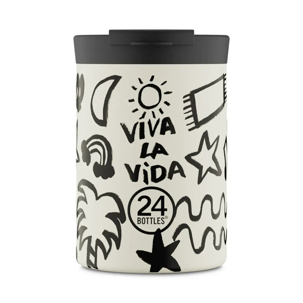 24Bottles Travel Tumbler Ανοξείδωτο Ποτήρι Θερμός 0.35lt (Viva La Vida)