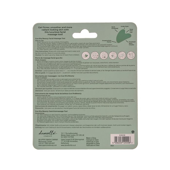 Πέτρα Gua Sha Πράσινου Νεφρίτη 6*7.8cm για Μασάζ Προσώπου - By Upper Canada