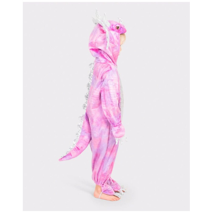 Den Goda Fen Ολόσωμη Στολή Δεινοσαύρου Pink Disco Τρικεράτωπας 3-4 ετών
