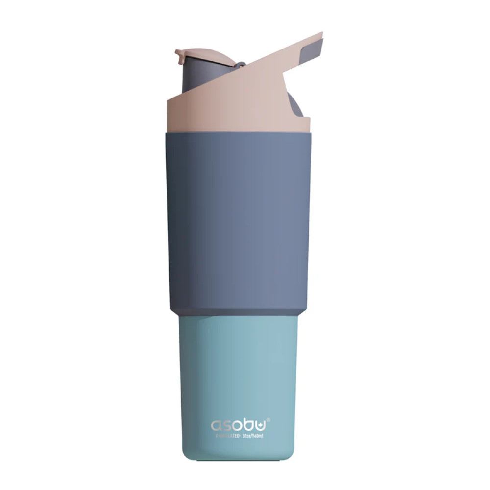 Asobu Ceramic Lined Tumbler Θερμός με Λαβή 960ml (Pastel Blue)