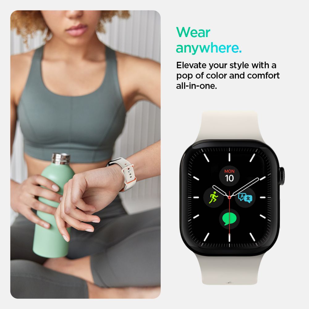 Spigen Nano POP λουράκι για Apple Watch 8 / 9 / 10 / 11 / SE (40 / 41 / 42 MM) (Orange/Beige)