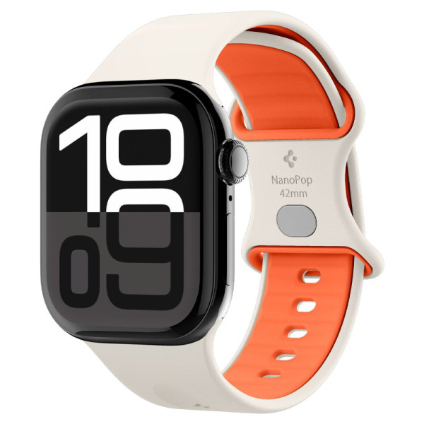 Spigen Nano POP λουράκι για Apple Watch 8 / 9 / 10 / 11 / SE (40 / 41 / 42 MM) (Orange/Beige)