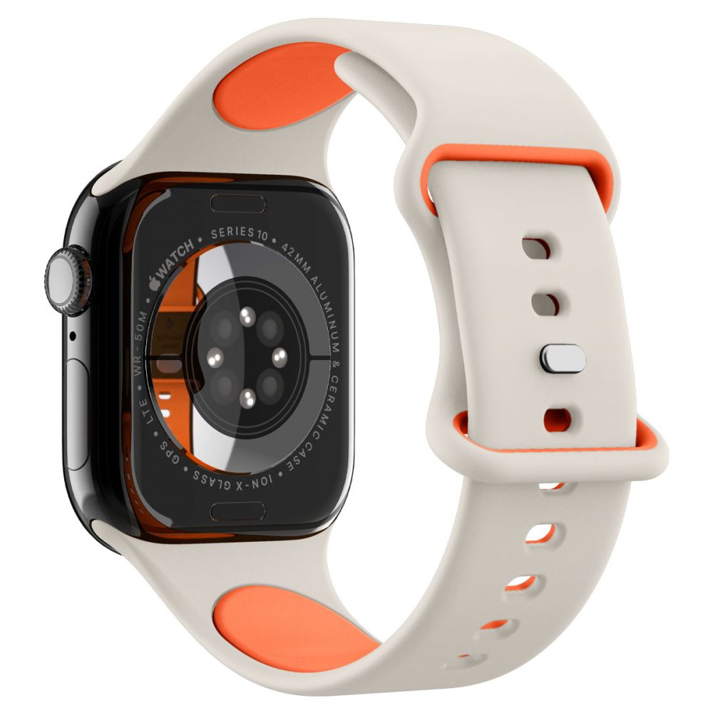 Spigen Nano POP λουράκι για Apple Watch 8 / 9 / 10 / 11 / SE (40 / 41 / 42 MM) (Orange/Beige)