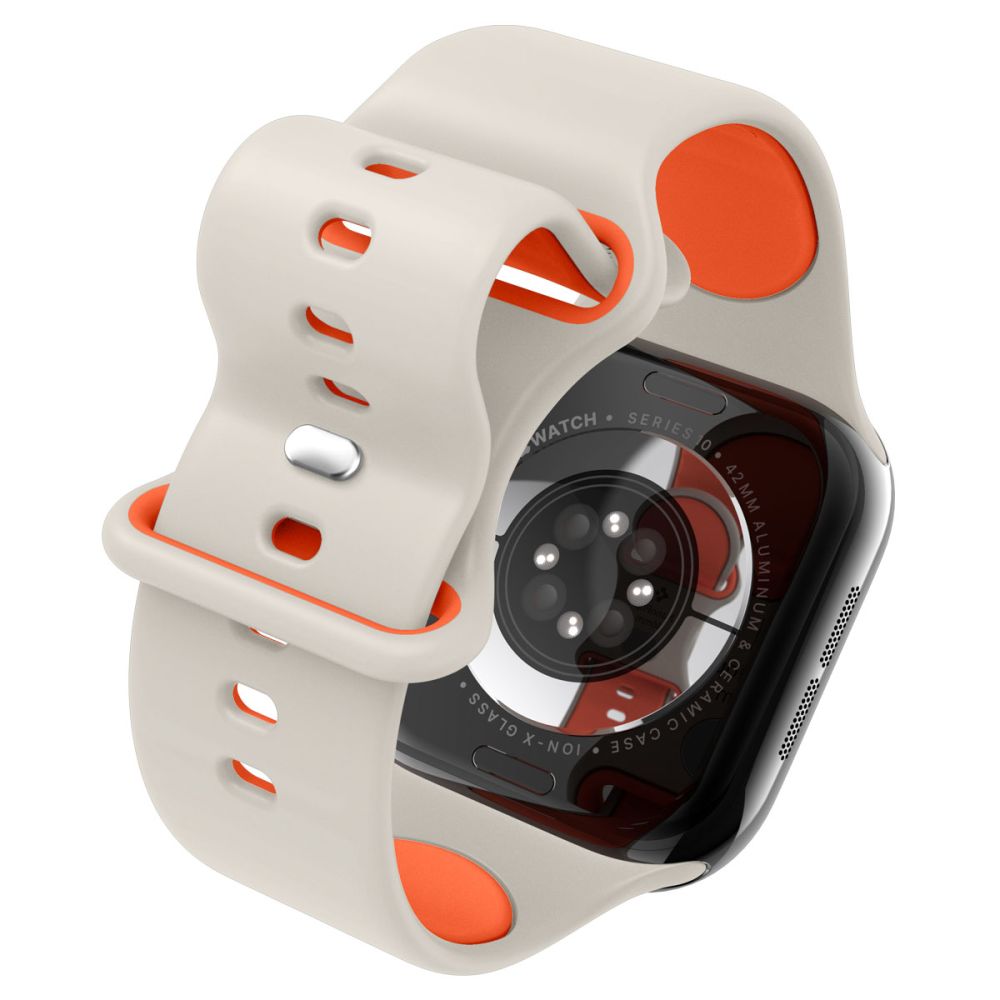 Spigen Nano POP λουράκι για Apple Watch 8 / 9 / 10 / 11 / SE (40 / 41 / 42 MM) (Orange/Beige)