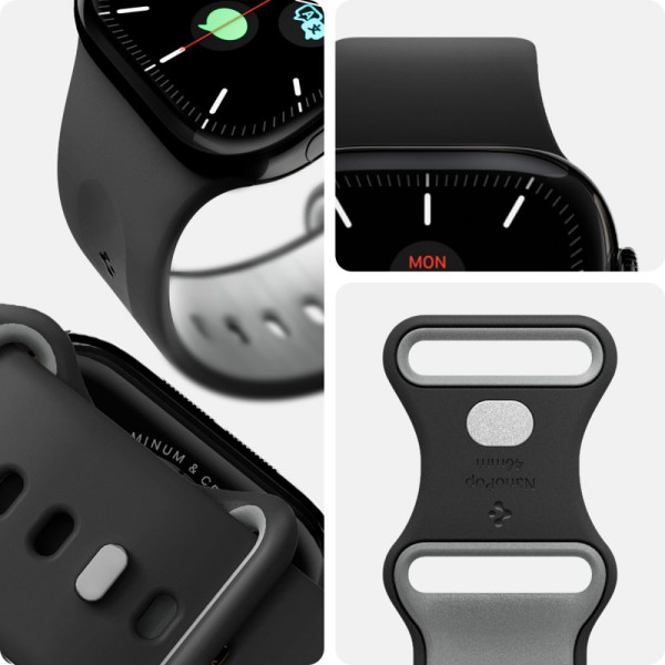 Spigen Nano POP λουράκι για Apple Watch8 / 9 / 10 / 11 / SE / ULTRA (44 / 45 / 46 / 49 MM) (Black/Sesame)