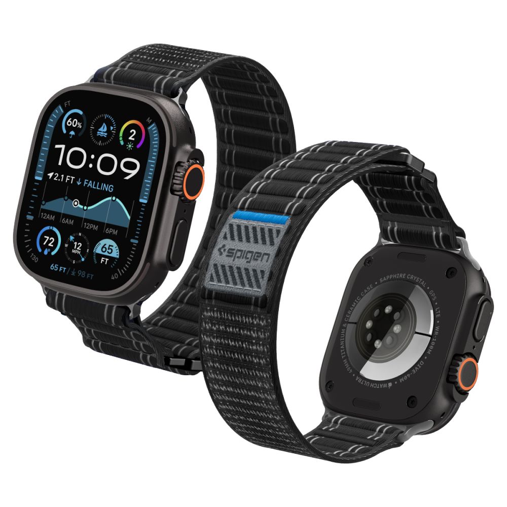 Spigen WBF0 Λουράκι για Apple Watch 8 / 9 / 10 / 11 / SE / ULTRA (44 / 45 / 46 / 49 mm) (Μαύρο)