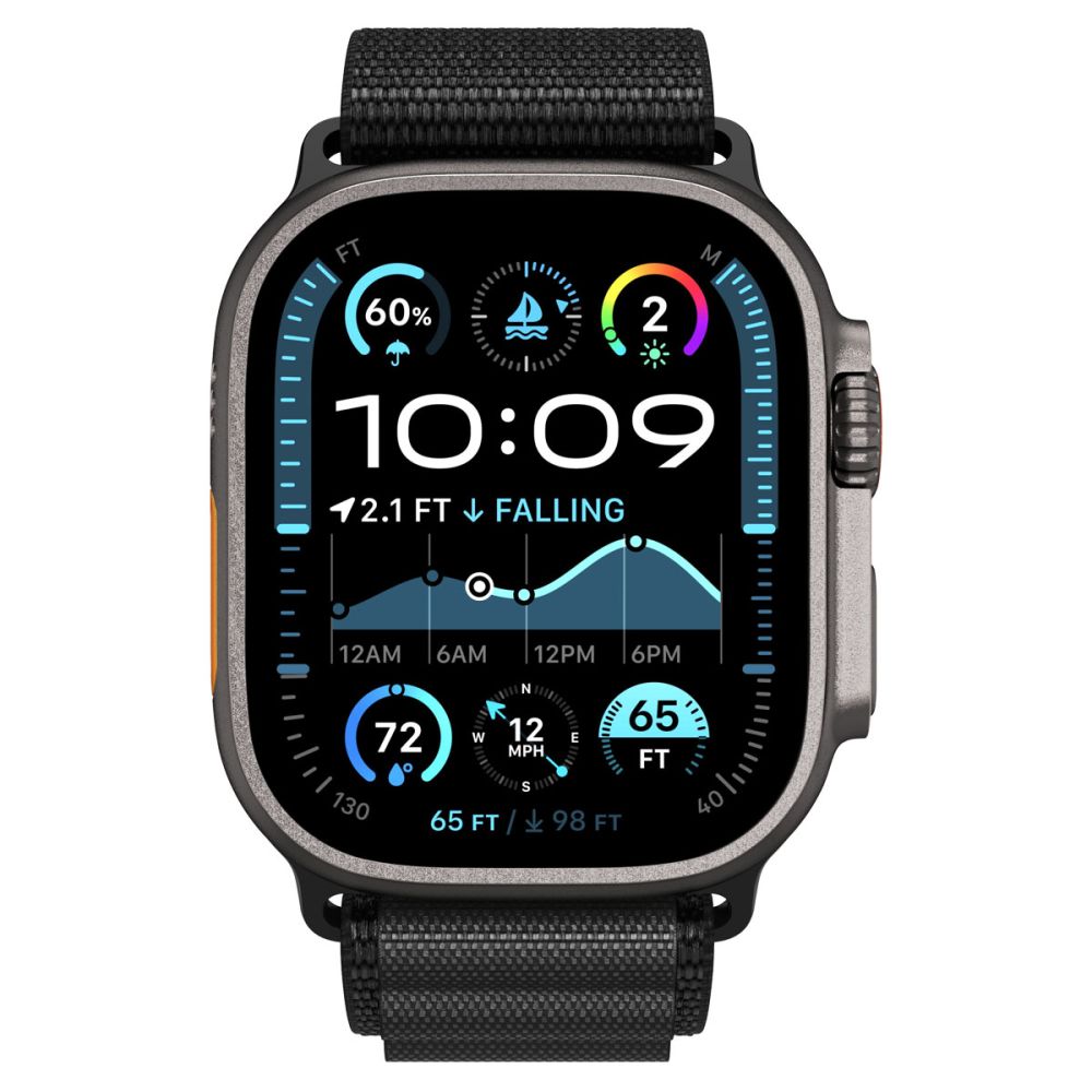 Spigen WBF1 Λουράκι για Apple Watch 8 / 9 / 10 / 11 / SE / ULTRA (44 / 45 / 46 / 49 mm) (Μαύρο)