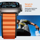 Spigen WBF1 Λουράκι για Apple Watch 8 / 9 / 10 / 11 / SE / ULTRA (44 / 45 / 46 / 49 mm) (Μαύρο/Πορτοκαλί)