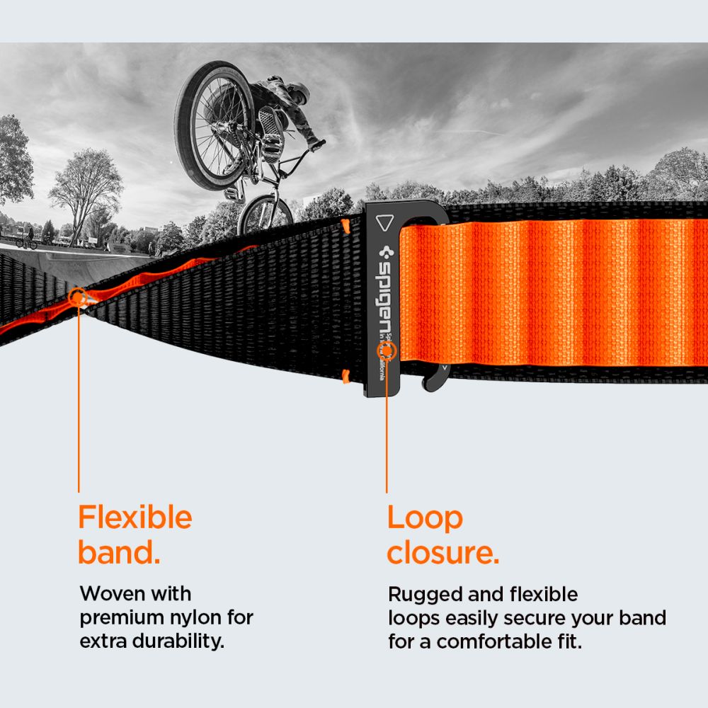 Spigen WBF1 Λουράκι για Apple Watch 8 / 9 / 10 / 11 / SE / ULTRA (44 / 45 / 46 / 49 mm) (Μαύρο/Πορτοκαλί)