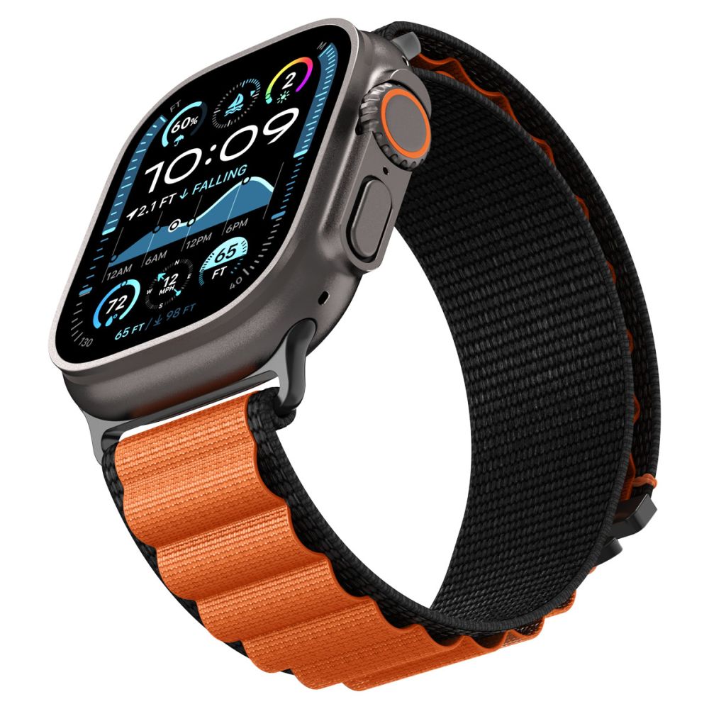Spigen WBF1 Λουράκι για Apple Watch 8 / 9 / 10 / 11 / SE / ULTRA (44 / 45 / 46 / 49 mm) (Μαύρο/Πορτοκαλί)