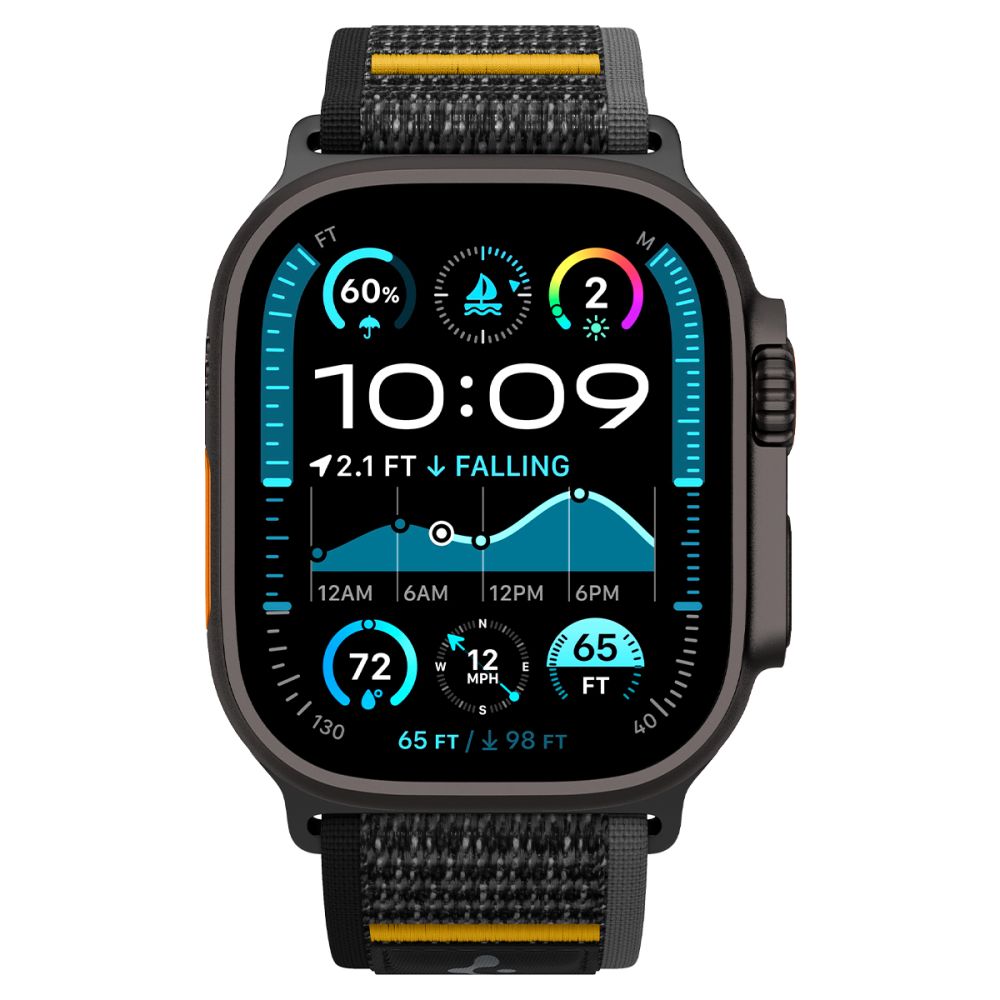 Spigen ATHLEX AIR Λουράκι για Apple Watch 8 / 9 / 10 / 11 / SE / ULTRA (44 / 45 / 46 / 49 mm) (ACTIVE BLACK)