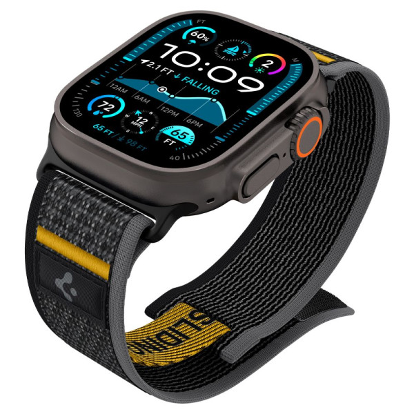 Spigen ATHLEX AIR Λουράκι για Apple Watch 8 / 9 / 10 / 11 / SE / ULTRA (44 / 45 / 46 / 49 mm) (ACTIVE BLACK)