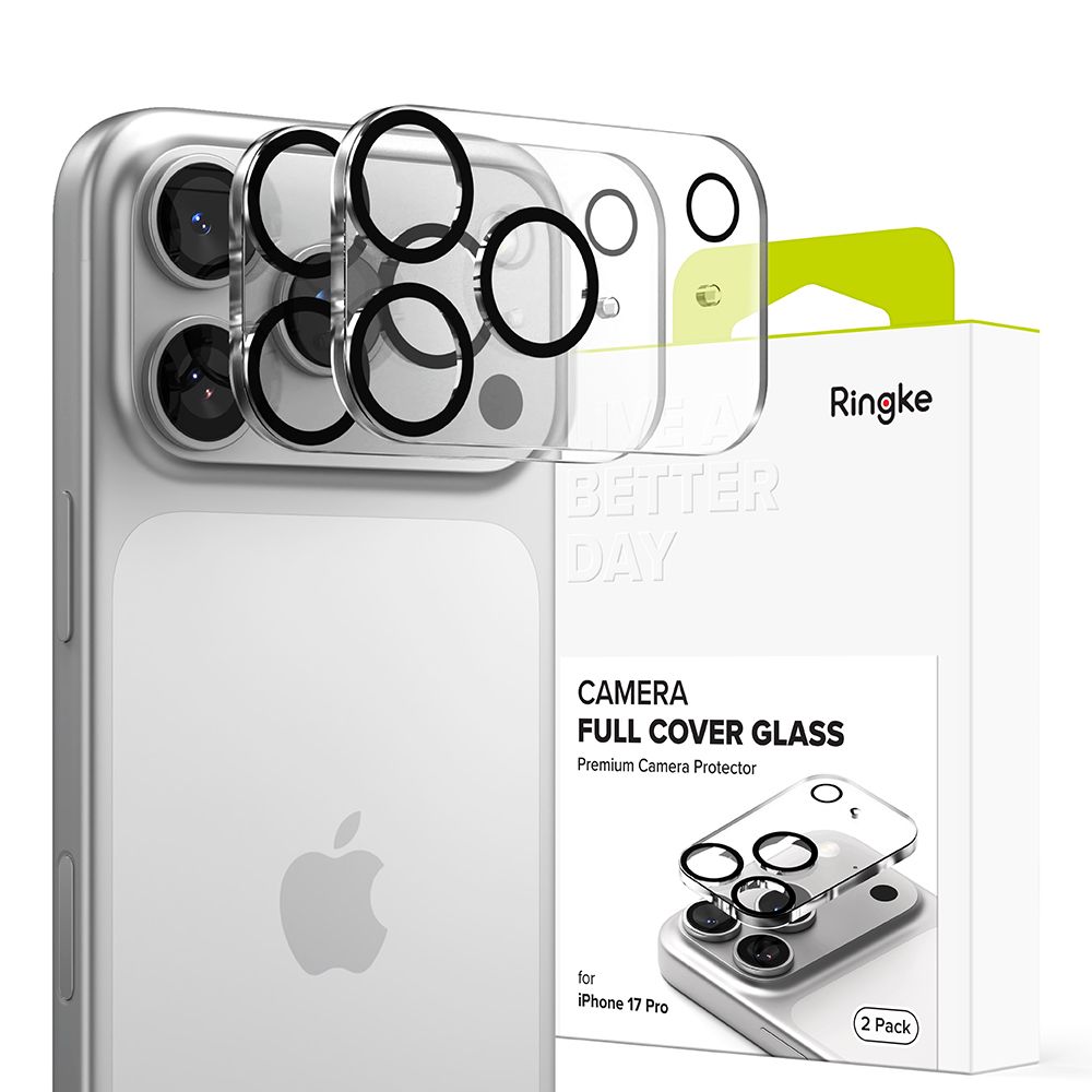 Ringke Camera Full Cover Glass 2-PACK  για Apple iPhone 17 Pro (Μαύρο)