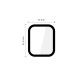Tech-Protect HYBRYDOWE Tempered Glass FLEX+ 2-PACK για Apple Watch Series  4 / 5 / 6 / SE 1 / 2 / 3 (44MM) (BLACK)