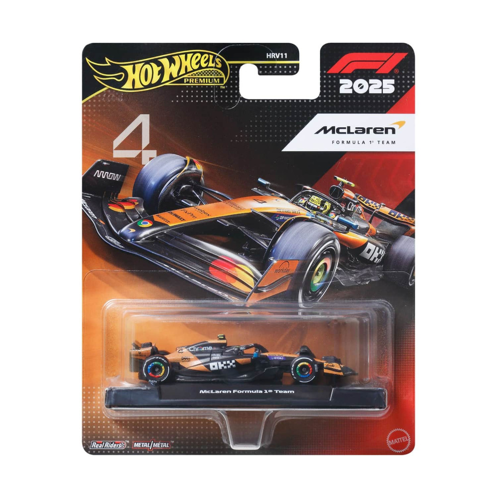 Mattel Hot Wheels Premium: F1 2025 - McLaren Formula 1 Team Vehicle (JKD88)