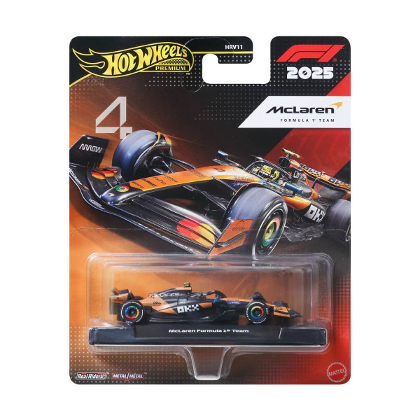 Mattel Hot Wheels Premium: F1 2025 - McLaren Formula 1 Team Vehicle (JKD88)