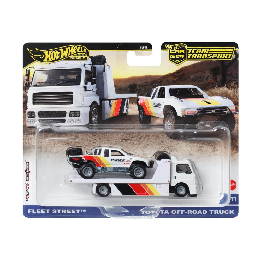 Mattel Hot Wheels: Premium Car Culture Team Transport - Fleet Street & Toyota Off Road Truck (HRV39)