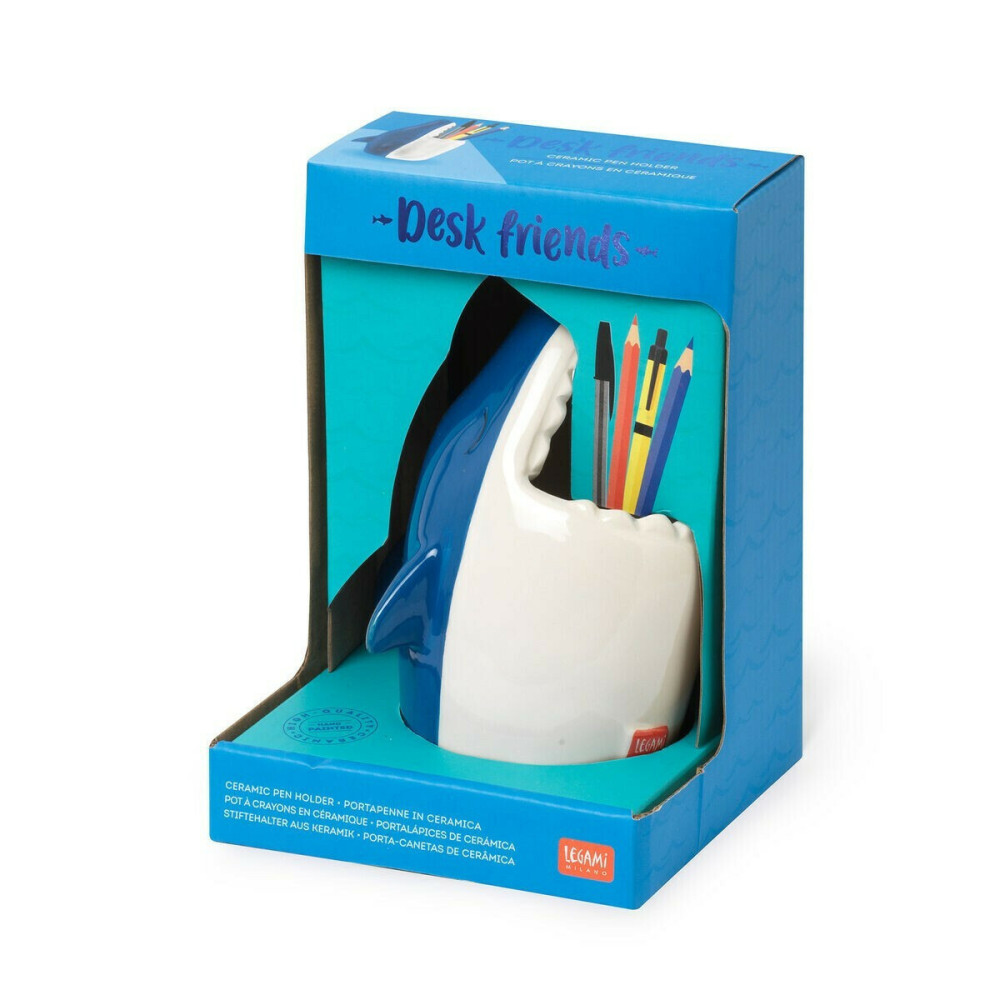 Legami Desk Friends Κεραμική Μολυβοθήκη Κουτί Αποθήκευσης - Shark