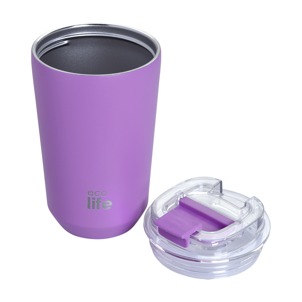 EcoLife Ανοξείδωτο Ποτήρι Θερμός Pure Purple 360ml