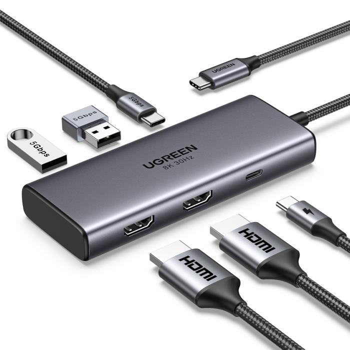 Ugreen CM498/15852 USB-C Multifunction Adapter 6 σε 1
