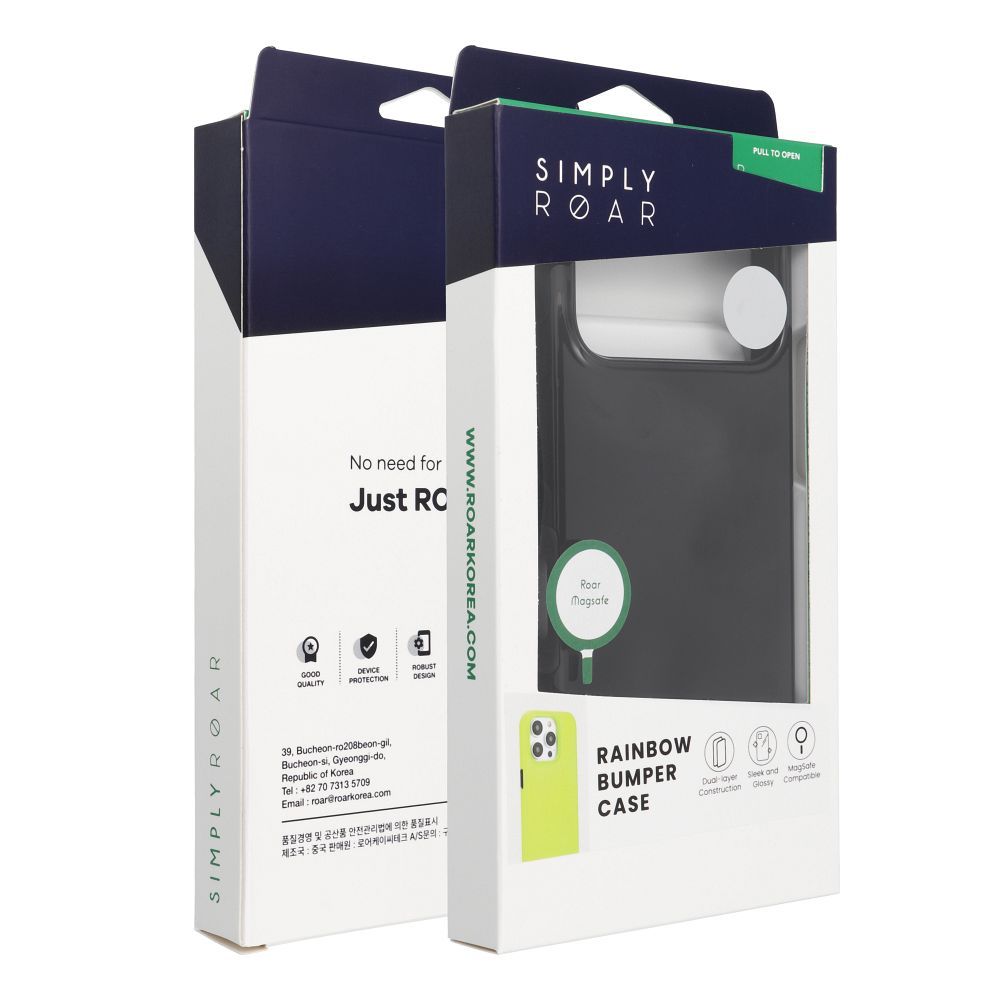 ROAR Rainbow Bumper Magsafe θήκη για Apple iPhone 16 Pro Max (Μαύρο)