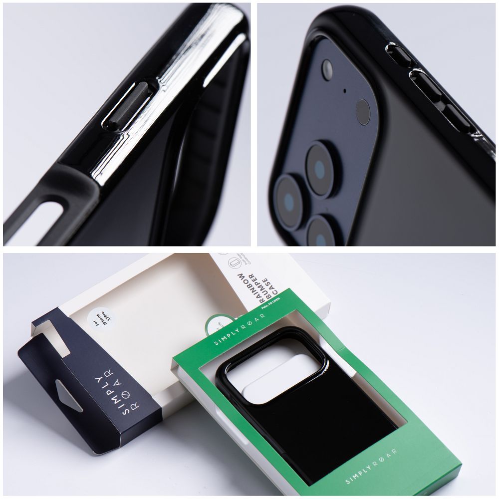 ROAR Rainbow Bumper Magsafe θήκη για Apple iPhone 16 Pro Max (Μαύρο)