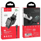 Φορτιστής Hoco N2 USB USB-A 2A 10W + καλώδιο USB-A σε USB-C (Μαύρο)