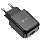 Φορτιστής Hoco N2 USB USB-A 2A 10W + καλώδιο USB-A σε USB-C (Μαύρο)